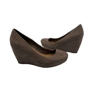 apt. 9 Taupe Kensington Platform Wedge Heels Size 9 Women's